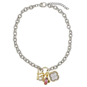 Clover charm necklace
