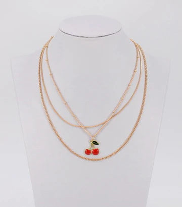 Cherry charm necklace